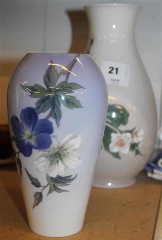 2 Royal Copenhagen vases